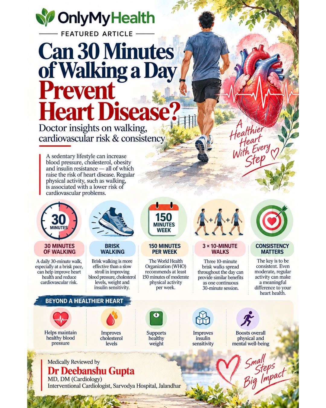 Can 30 Minutes of Walking a Day Prevent Heart Disease?